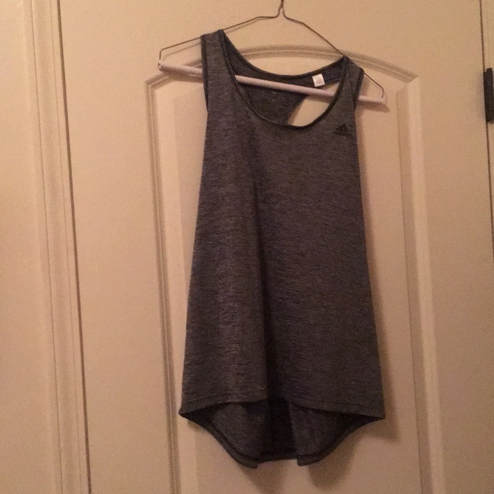 Adidas striped tank- size M